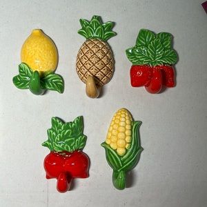 Kitchen Kitsch Ceramic Wall Hooks